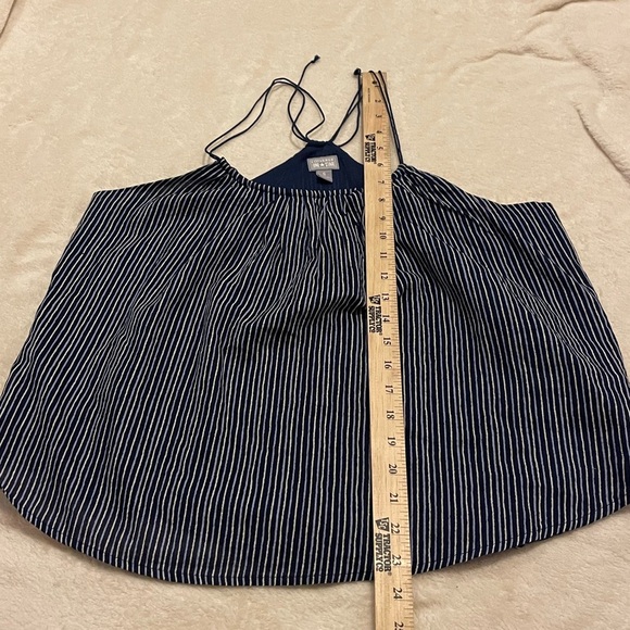 Converse one star navy white stripe cotton tank blouse - Picture 6 of 6